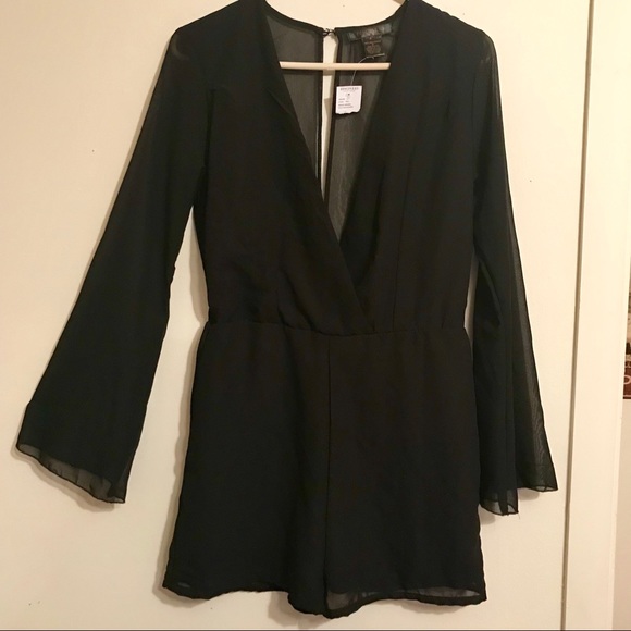 Discovery Clothing Company Other - Black chiffon romper by Discovery size M
